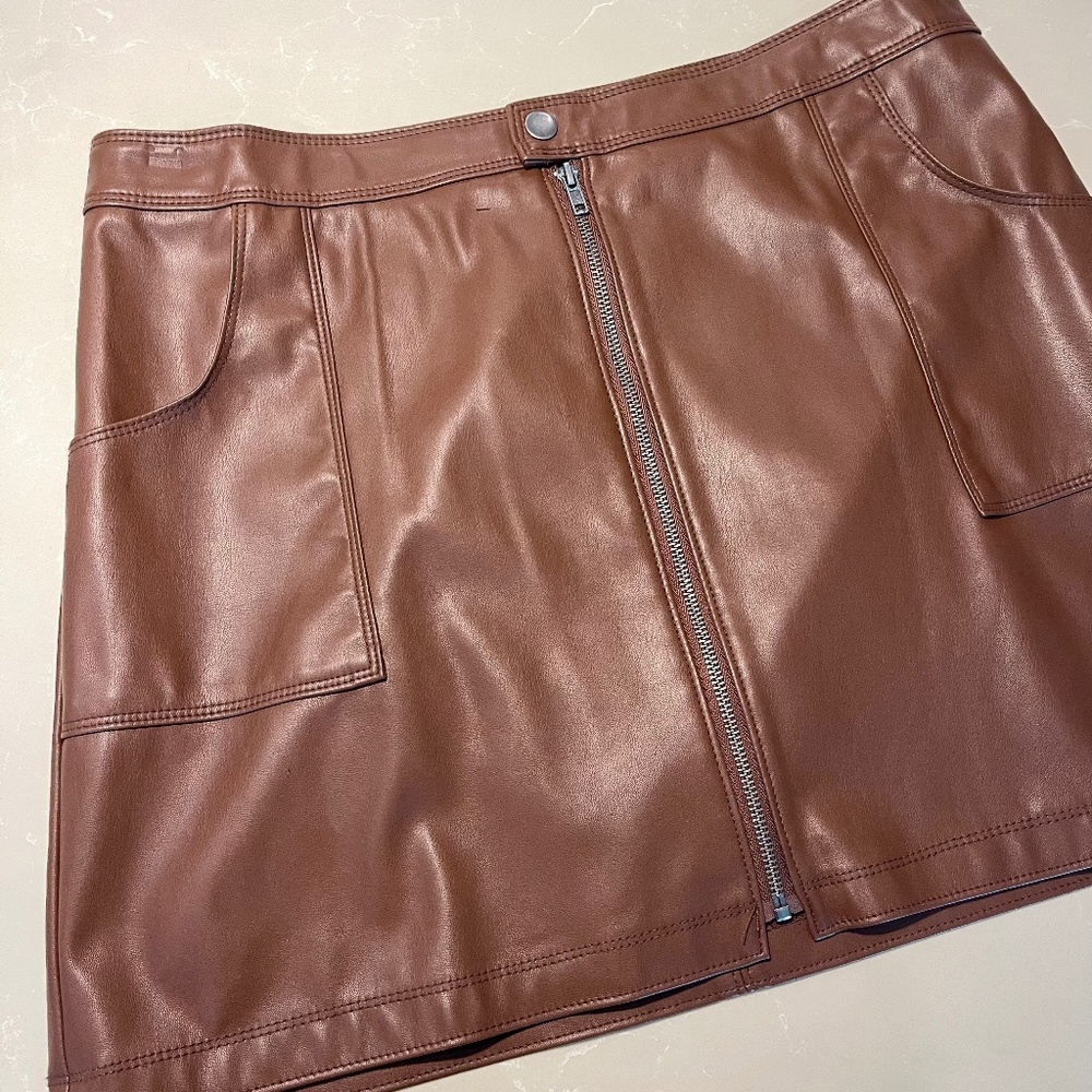 No Boundaries Faux Leather Mini Skirt